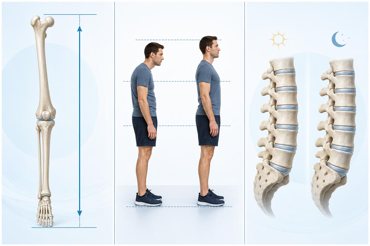 real height increase vs posture