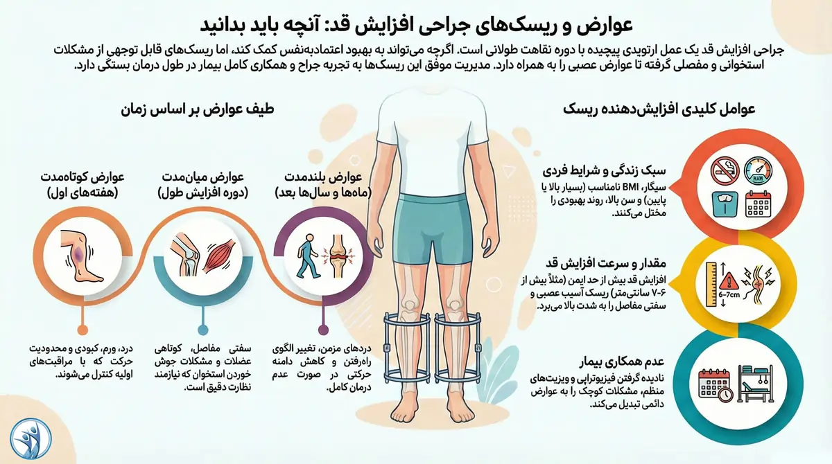 عوارض و ریسک‌های جراحی افزایش قد